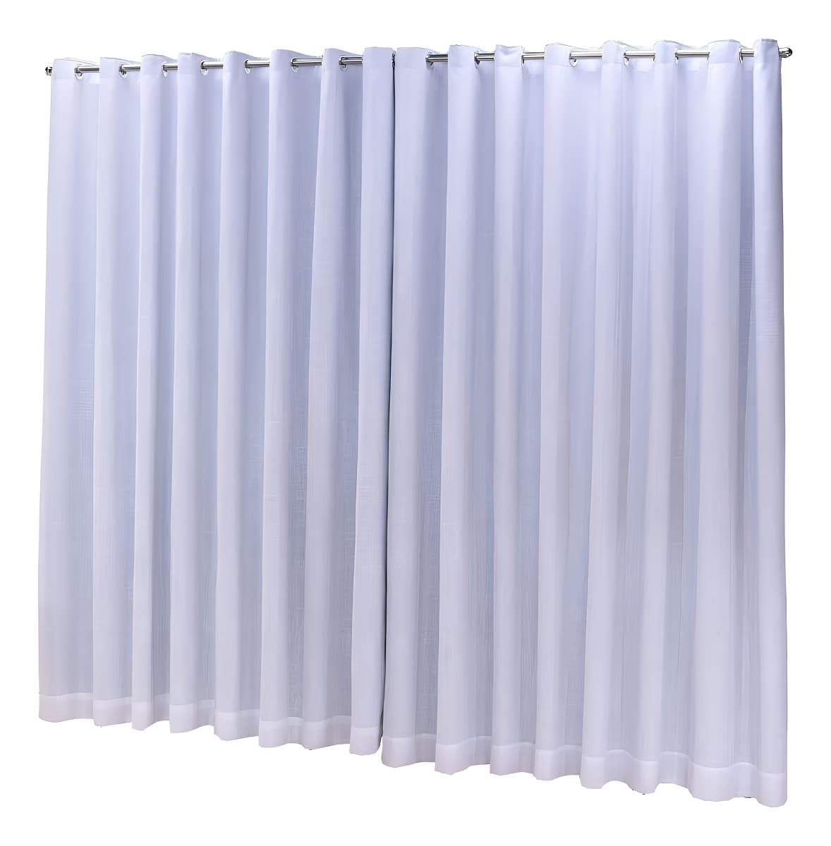 Cortina Blackout Com Linho 6,00x2,30 - Varão Cor Branco