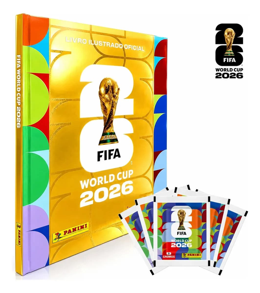 Kit Album Ouro Copa Do Mundo 2026 Capa Dura