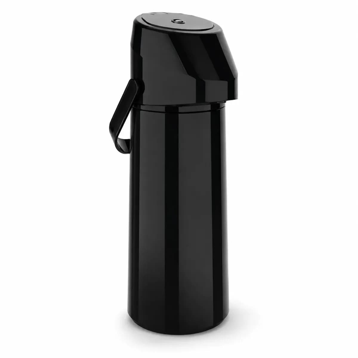 Garrafa Térmica Rubi 1l Ampola De Vidro Anti Respingo Cor Preto