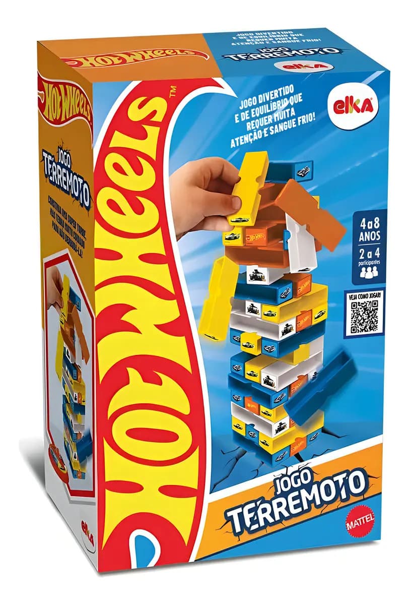 Jogo Terremoto Blocos De Montar Hot Wheels 1328 - Elka 48