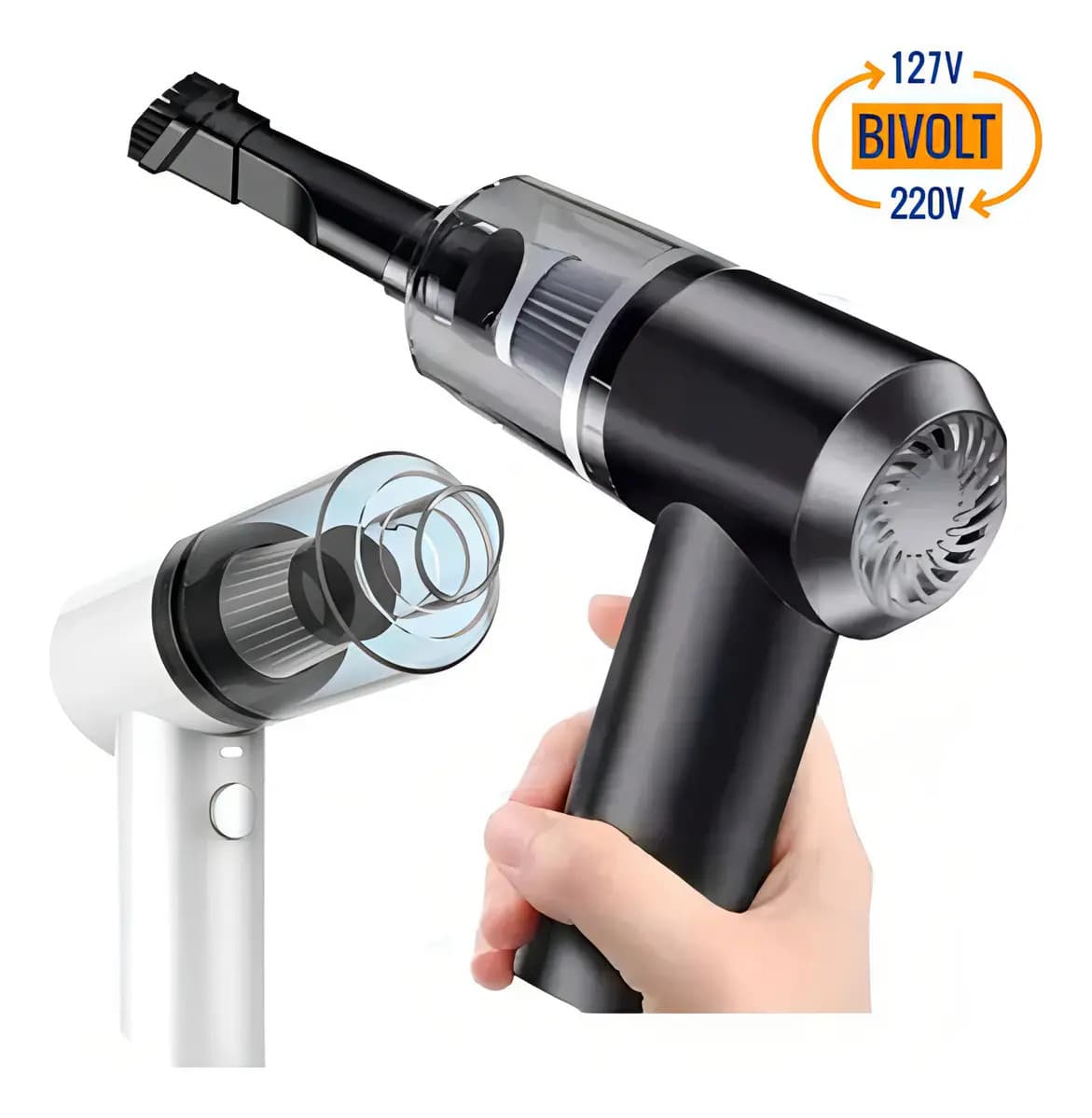 Mini Aspirador de Pó Portátil Sem Fio B-Max Recarregável Preto 500mL