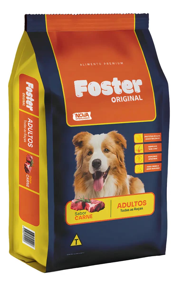 Ração Foster Premium Cães Adulto Sabor Carne 7kg