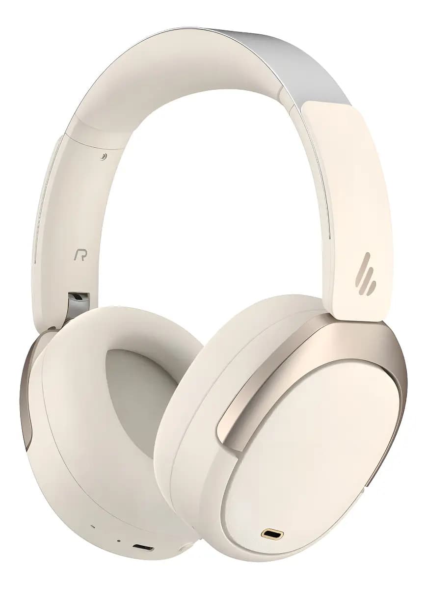 Fone de Ouvido Edifier W80 Over-Ear Sem Fio com Cancelamento de Ruído e Hi-Res Marfim
