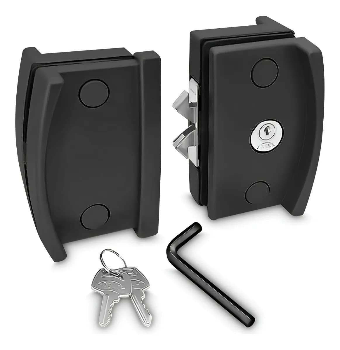 Fechadura Blindex Porta De Vidro De Correr Cor Preto