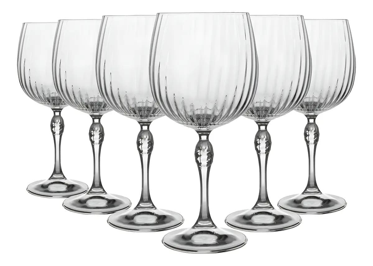 Kit 6 Taças Para Gin 745 Ml America 20s Bormioli Rocco Transparente