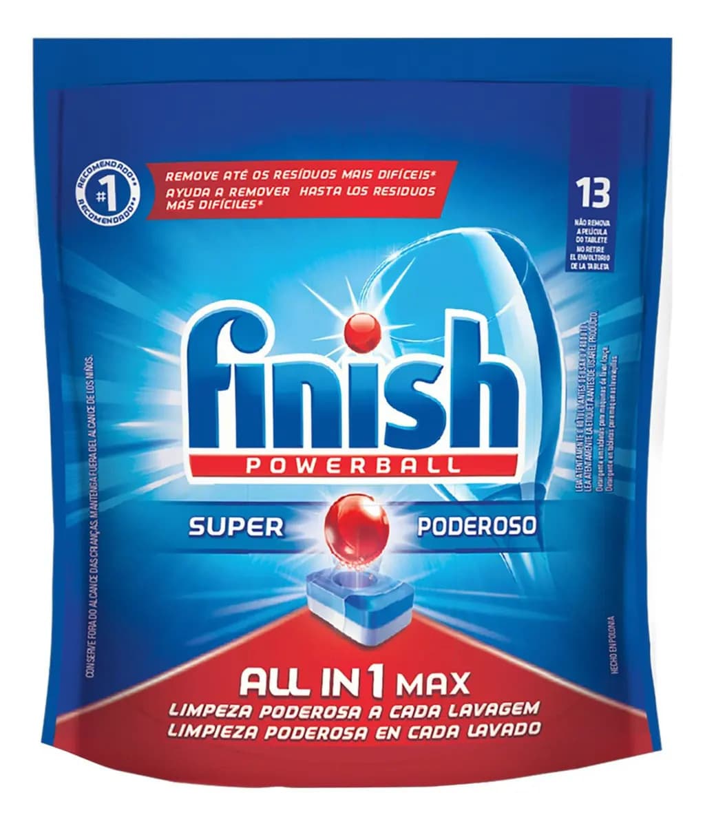 Detergente para Lava Louças em Tablete Finish 13 unidades