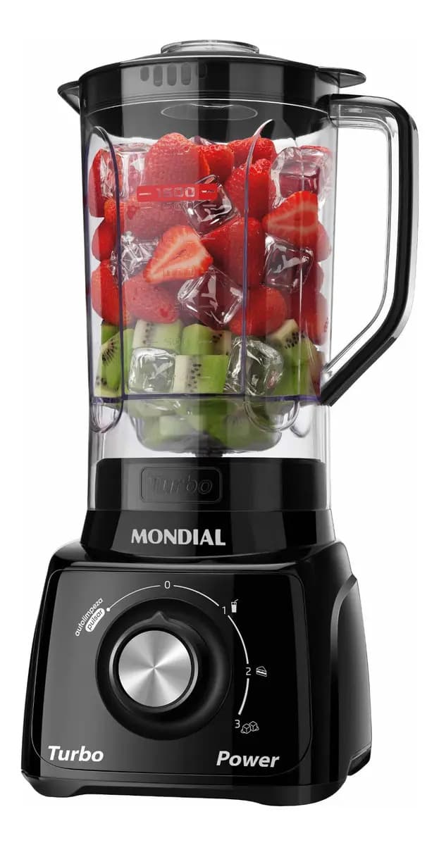 Liquidificador Turbo Power Mondial 550w - L-99 Fb Preto 220v