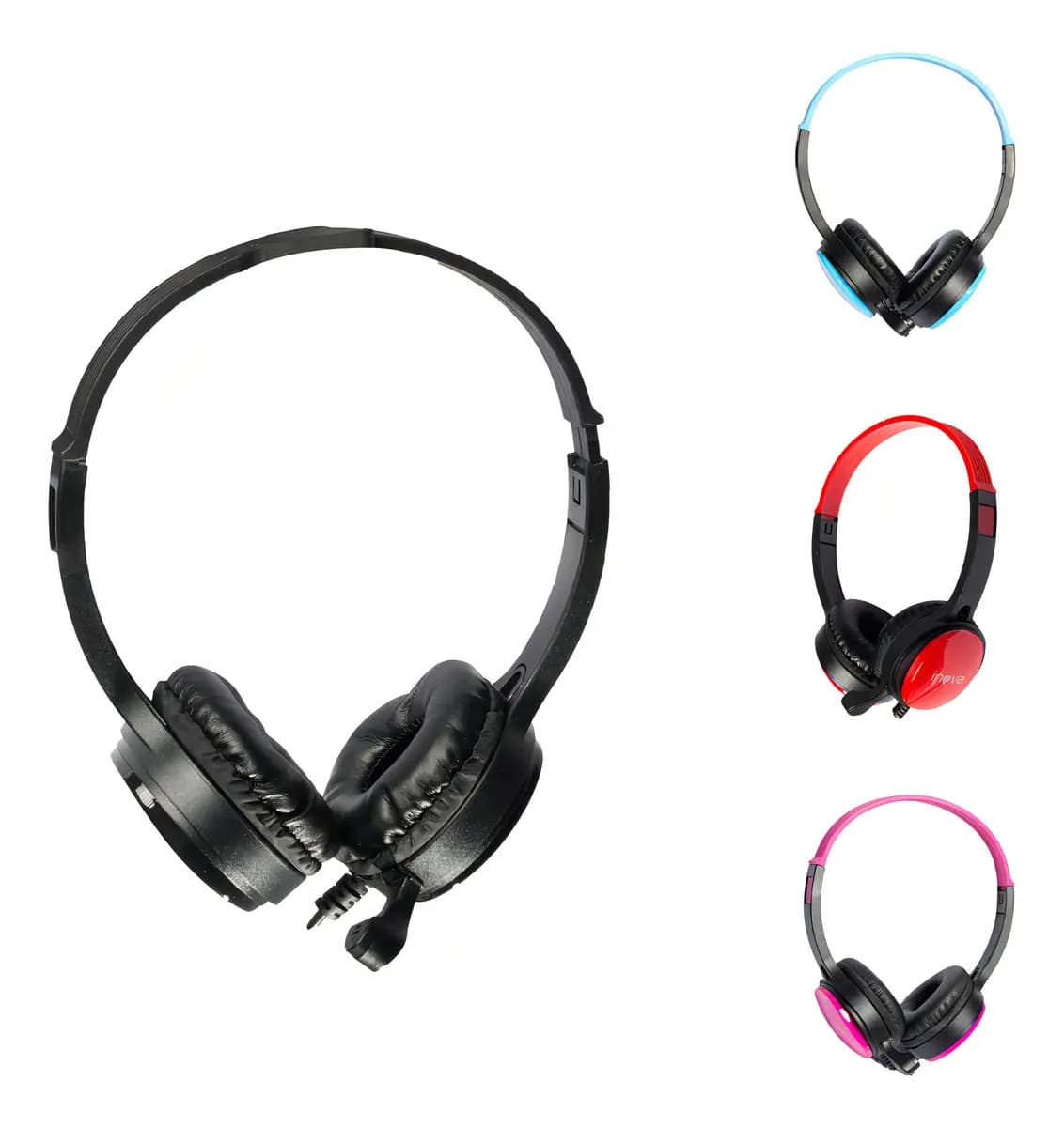 Fone Gamer Ajustavel Inova Fon8685 Microfone Headset Fio P2 Cor Vermelho