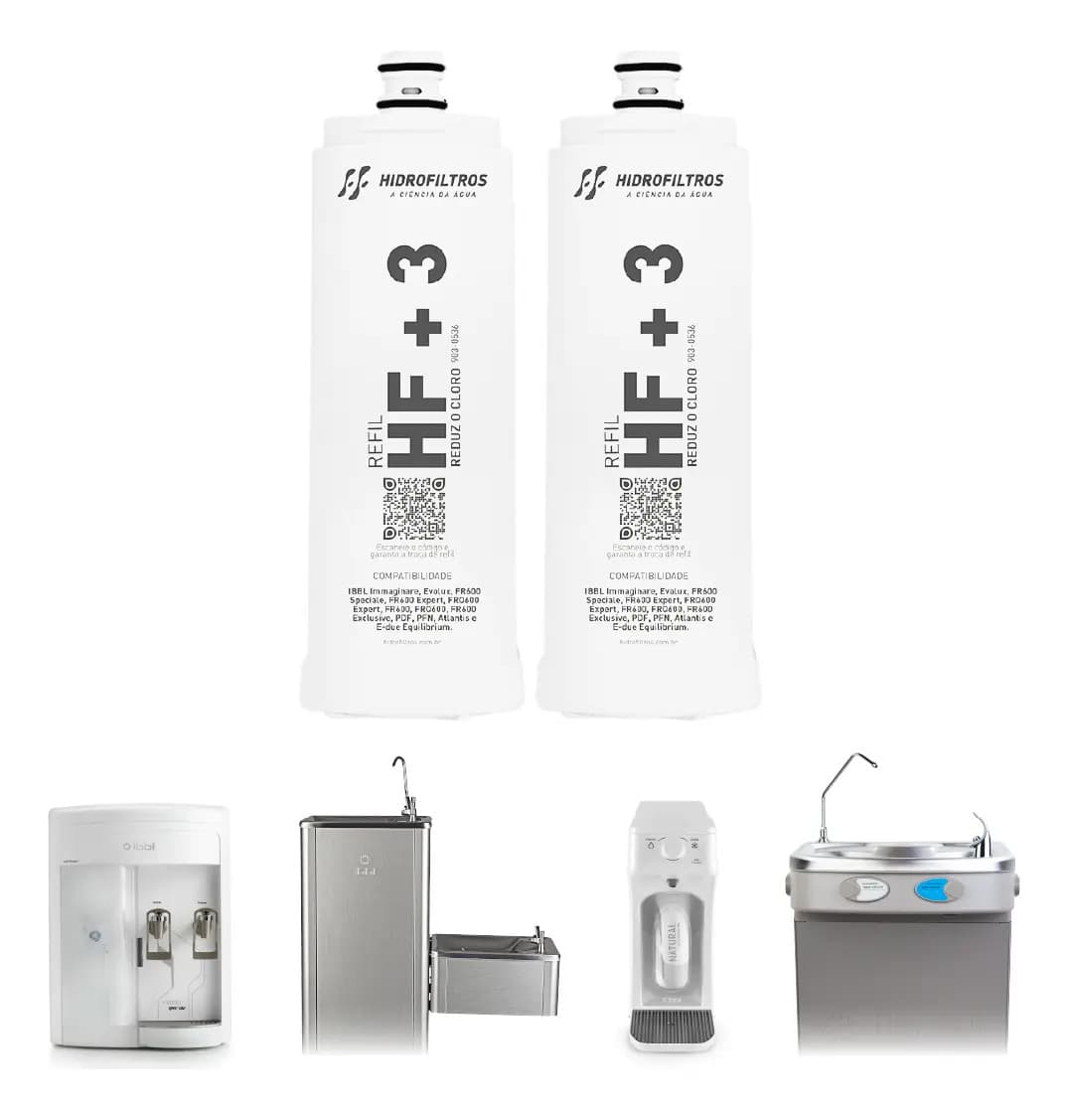 Kit 2 Refil Hidro Filtros C+3 Filtro Compatível Ibbl Purificador De Água Filtro IBBL