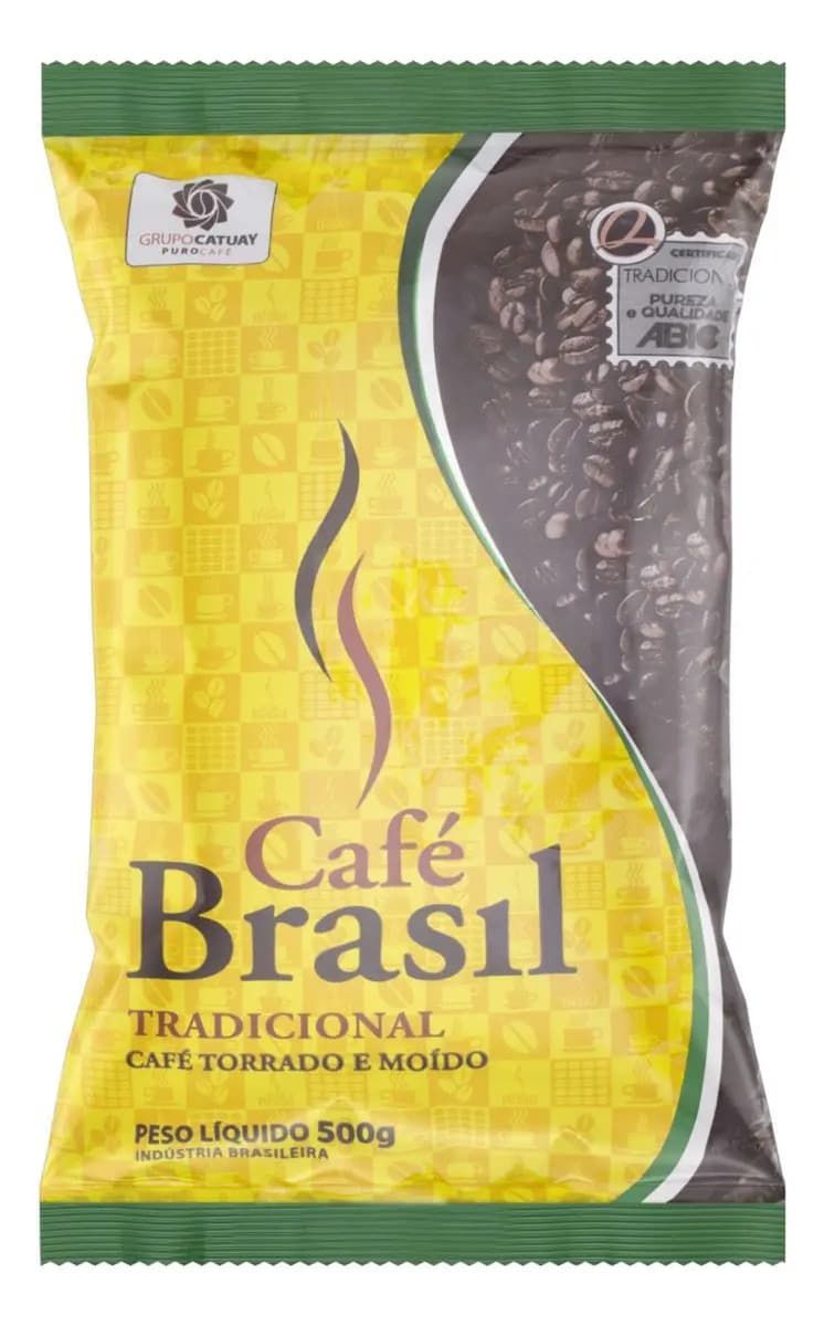 Café Torrado e Moído Tradicional Café Brasil Pacote 500g