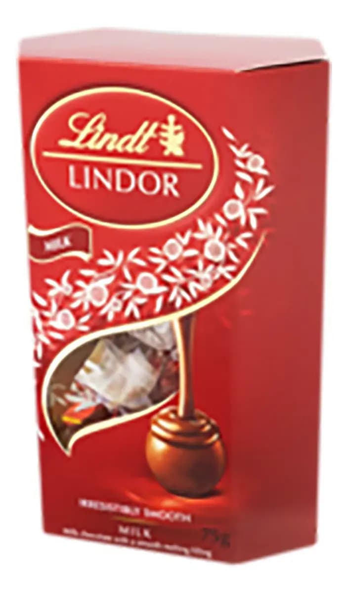 Bombom ao Leite Lindt Caixa 75g Chocolate Suíço