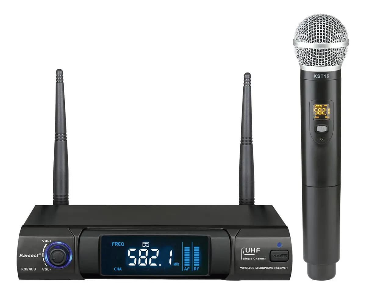 Microfone Sem Fio Single De Mão Karsect Ks248sm
