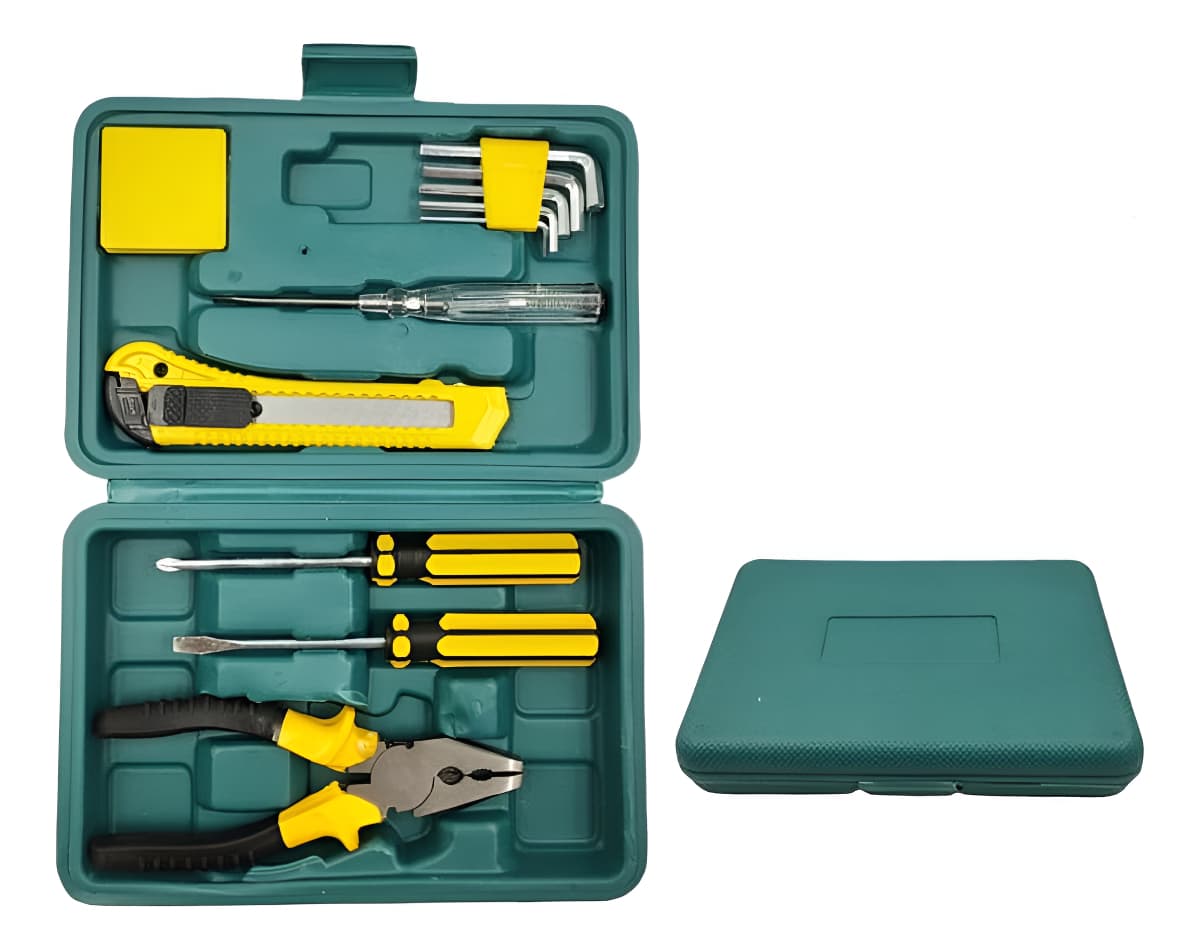 Kit Ferramentas Importake 12 Peças Maleta Verde Compacta Versátil