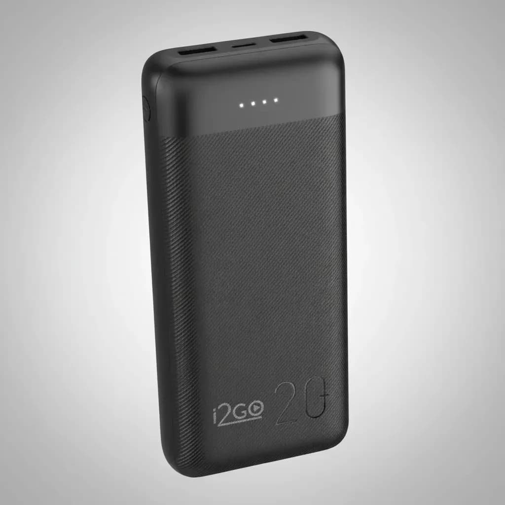 Carregador Portátil Power Bank i2GO 20.000 mah 12W Smart Charge Preto