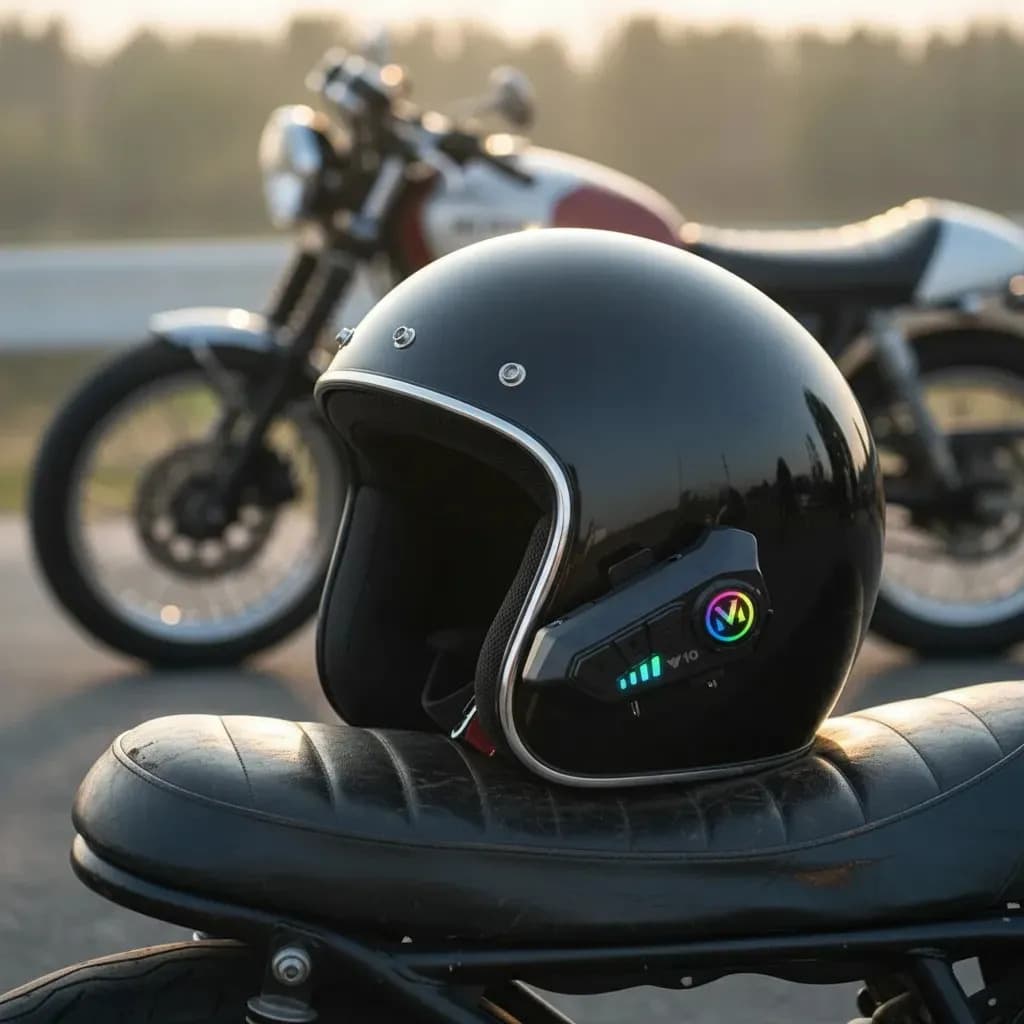 Intercomunicador Universal Capacete Moto Bluetooth Sem Fio Prova Dágua Rgb
