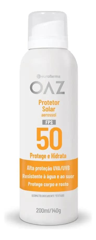 Protetor Solar Oaz Fps 50 Aerossol 200ml