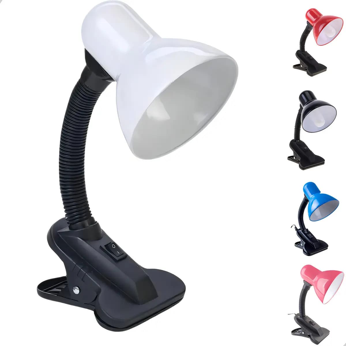 Luminaria Mesa Com Garra Presilha Bivolt Leitura Manicure Preto