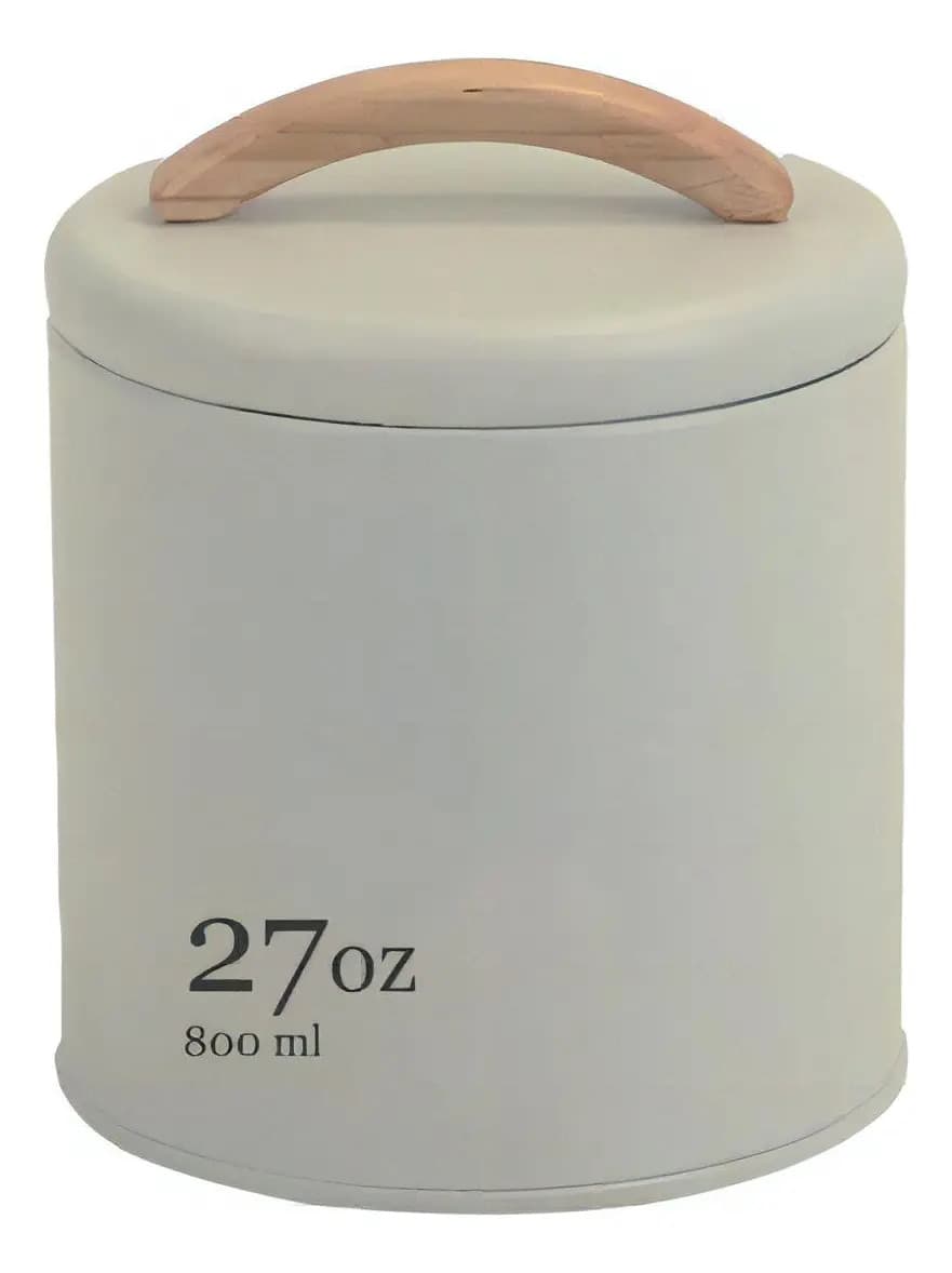 Pote Hermético Mantimentos Lata Sense 0,8l Bege Ou