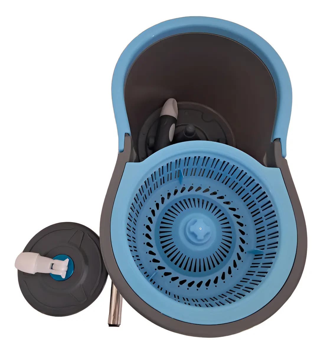 Mop Nobre Goedert Group MOP-SLIM ROTATÓRIO com balde centrífuga Cinza - Azul