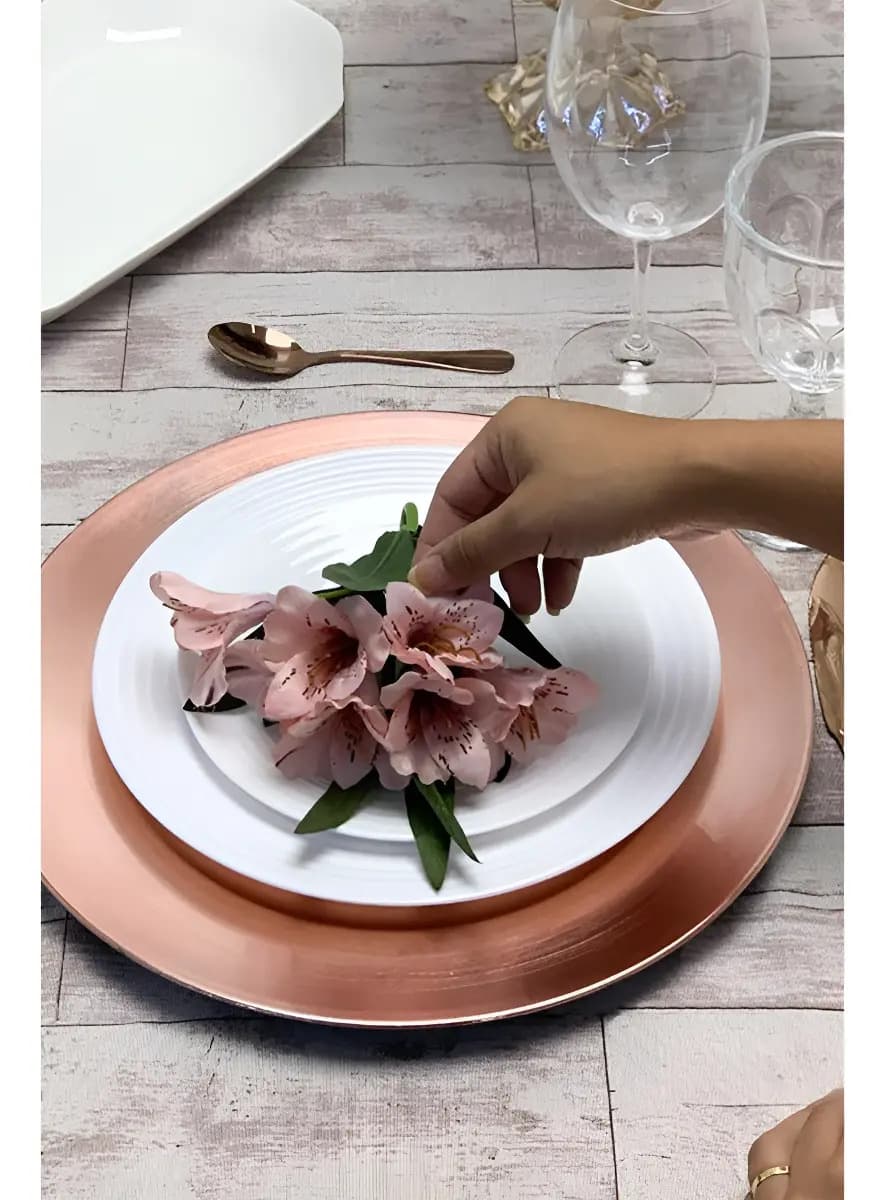 Faqueiro 24 Peças De Aço Inox Positano Rosé - Lyor
