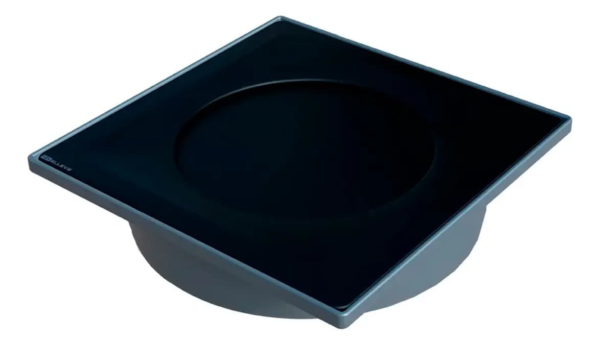Ralo Touch Automático Black Matte Elleve Inox 15x15cm