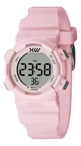 Relógio Digital Feminino X-watch Alarme Silicone Aquático