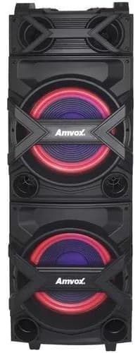 Caixa Som Amplificada Amvox Bluetooth 1000w Rms Usb Trovão