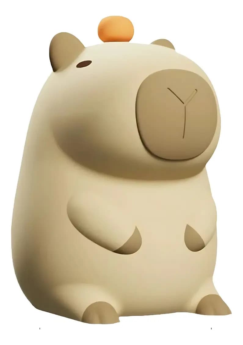 Abajur Luminária Capivara Silicone Recarregável Abajur Bivolt Troca De Cor
