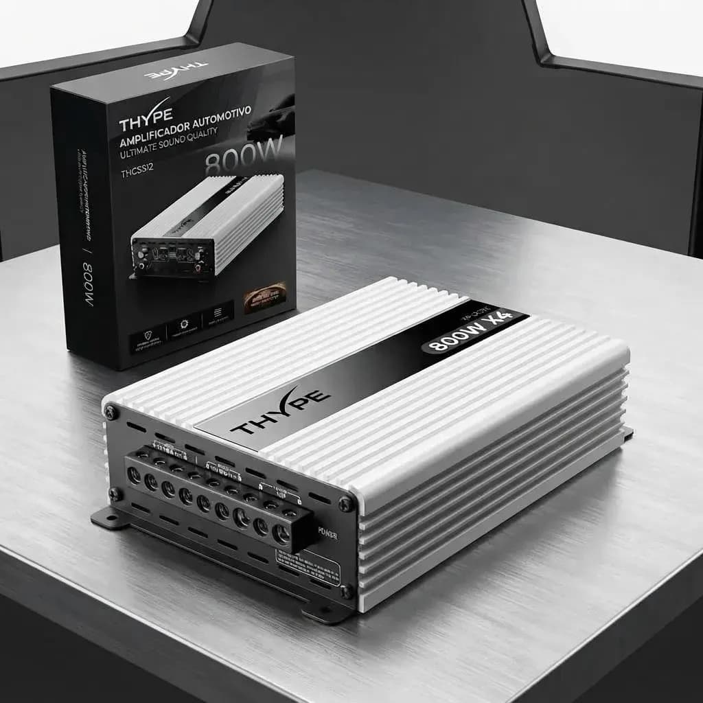 Módulo Amplificador para carro som Automotivo 800w Rms 4 Canais Classe D Thype