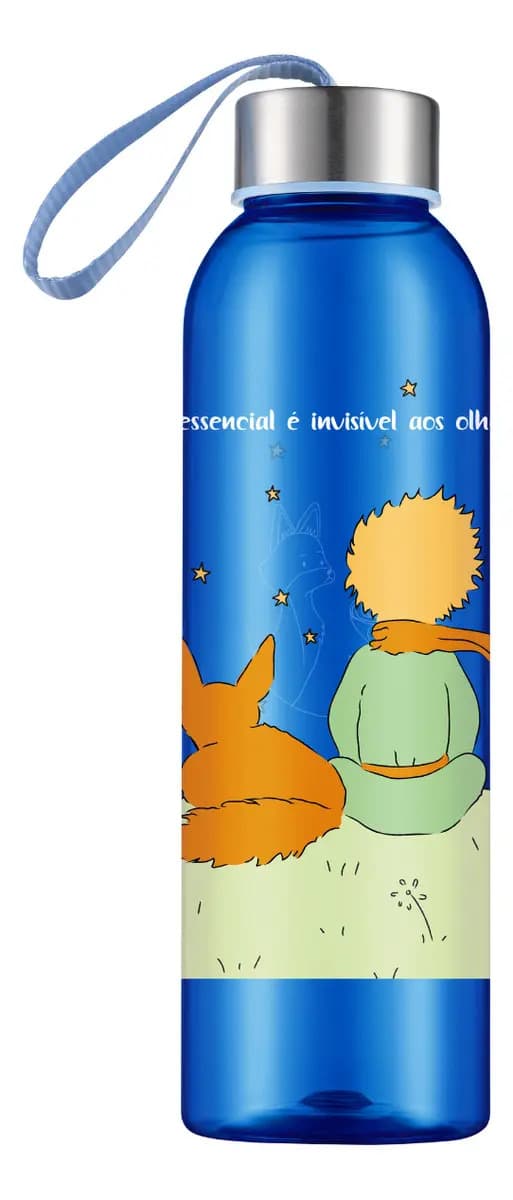 Garrafa Squeeze Pequeno Príncipe Azul 800ml Infantil Kid