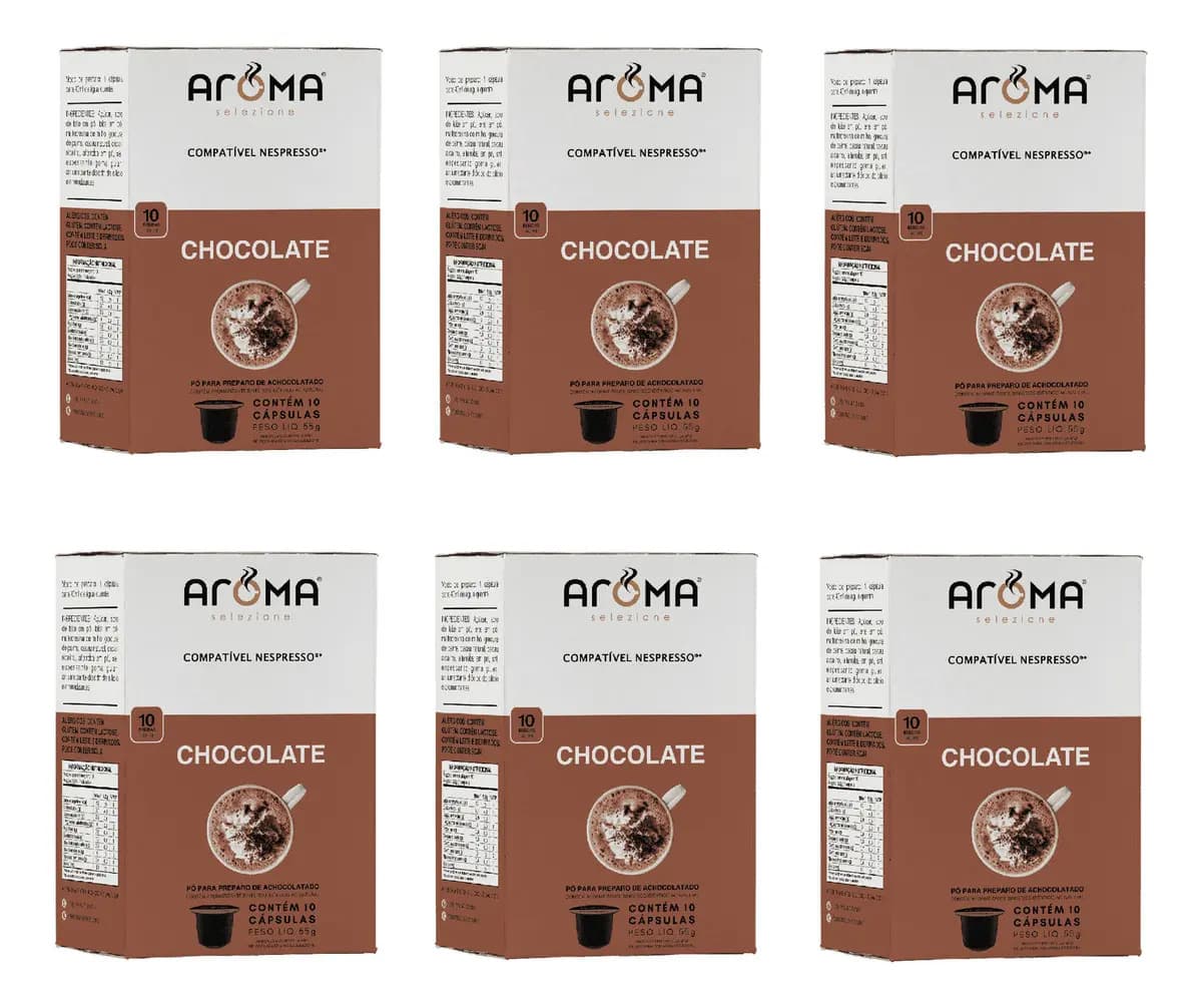 Cápsulas Chocolate Compatíveis Nespresso 60 Unids.