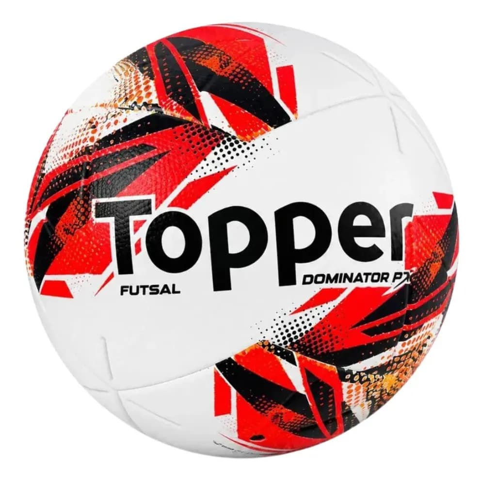 Bola Futsal Topper Dominator Fx Branco - Laranja