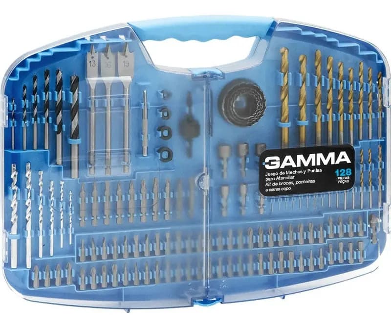 Jogo Kit Caixa Ferramentas 129 Pçs Profissional Gamma G19517 Cor Azul