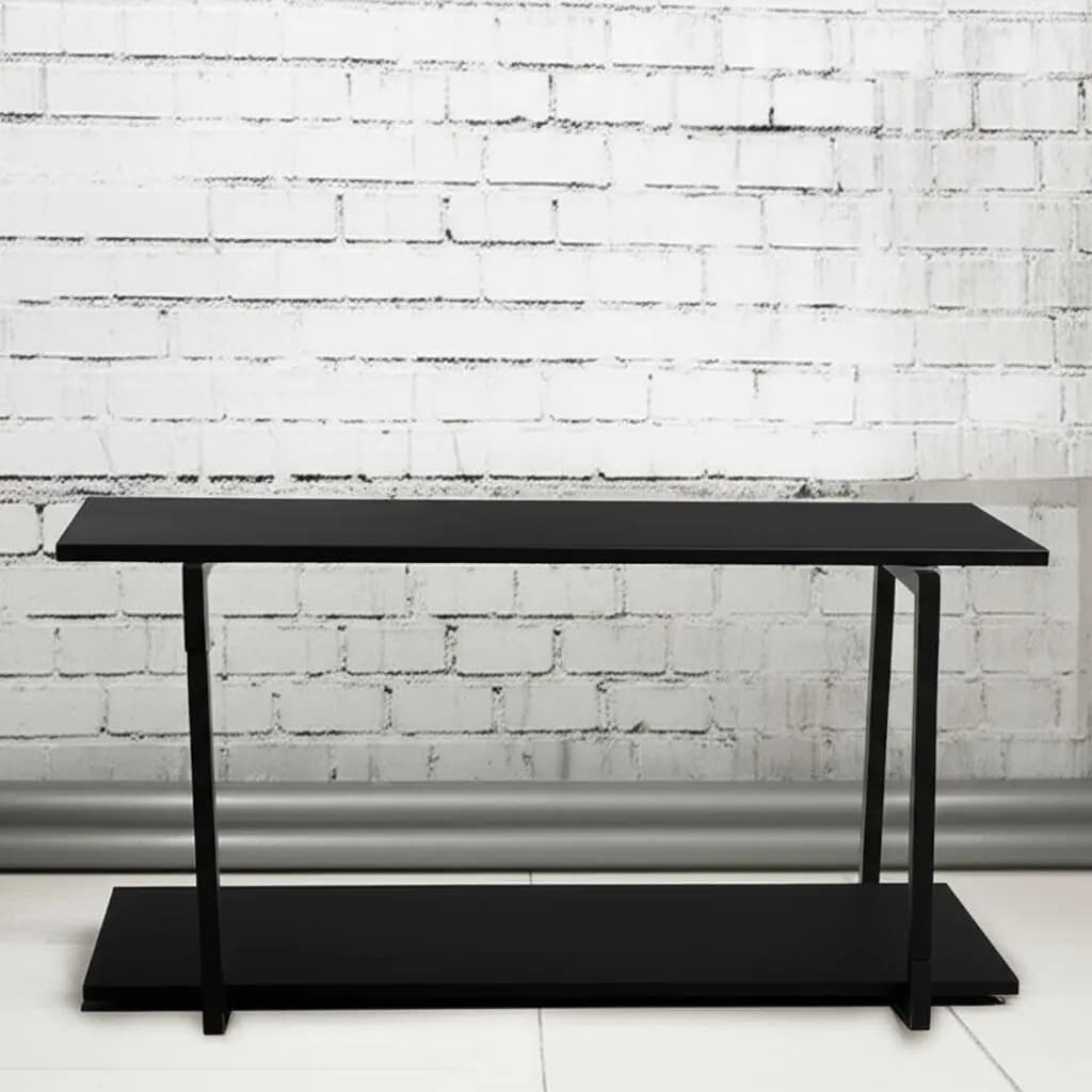 Prateleira Flutuante Madeira 90x20cm Industrial Preto Brasforma