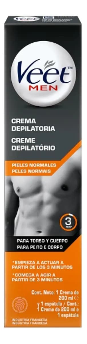 Creme Depilatório 200ml Remoção Rápida E Indolor Men Veet