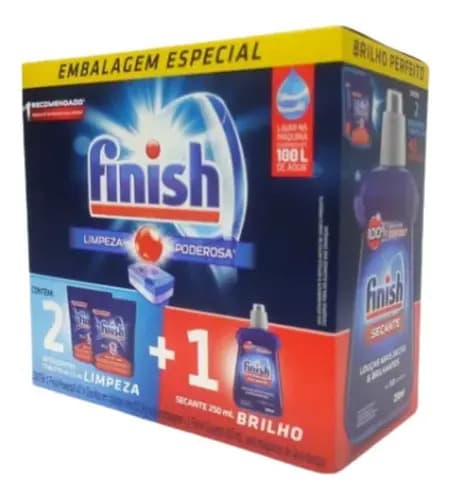 Finish Lava Louça 2 Detergentes Powerball + 1 Secante