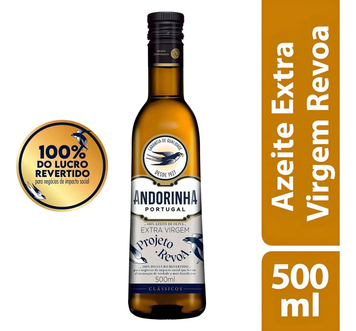Azeite de Oliva Extra Virgem Português Proj Revoa Andorinha 500ml