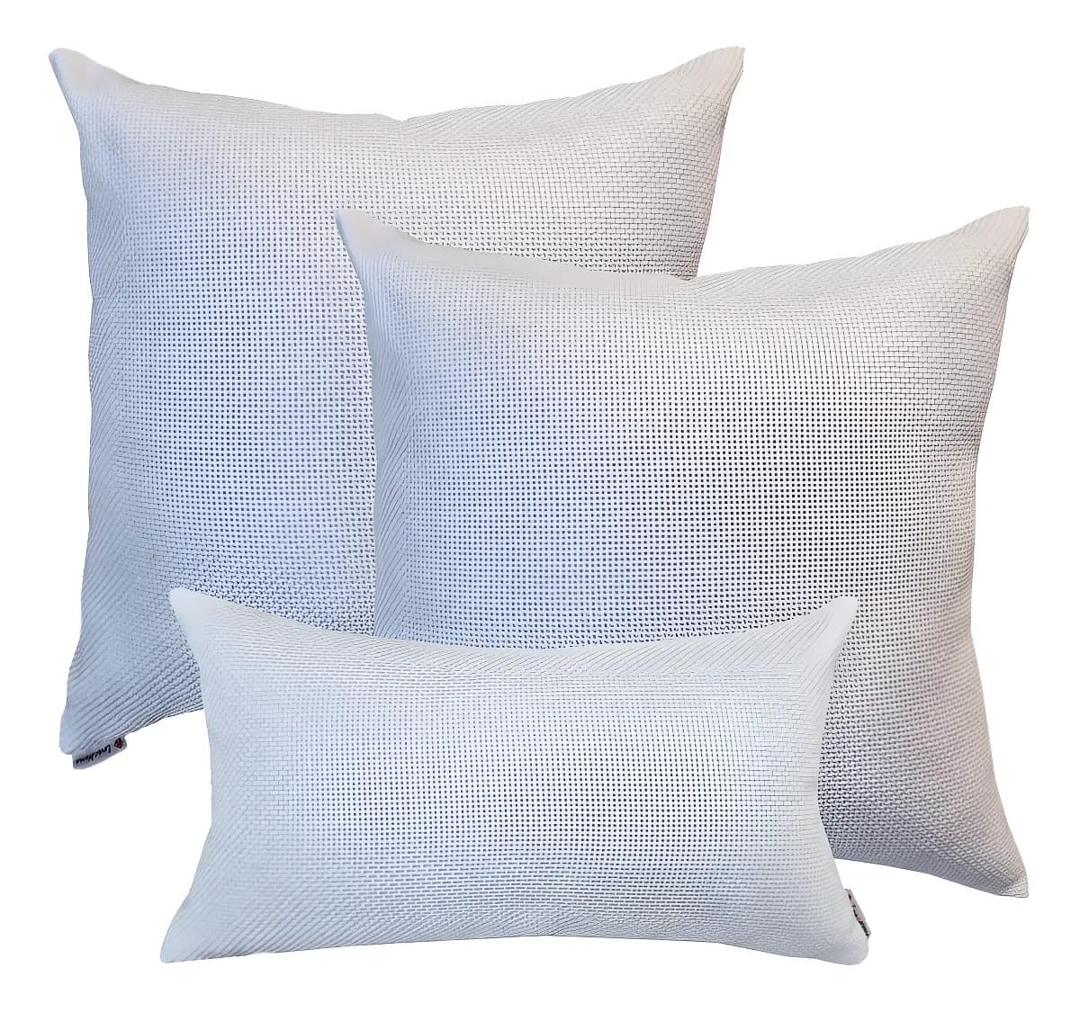 Kit 2 Capas Para Almofadas Decorativa 50x50cm E 2 Capa 50x30 Cor Prateado Lisa