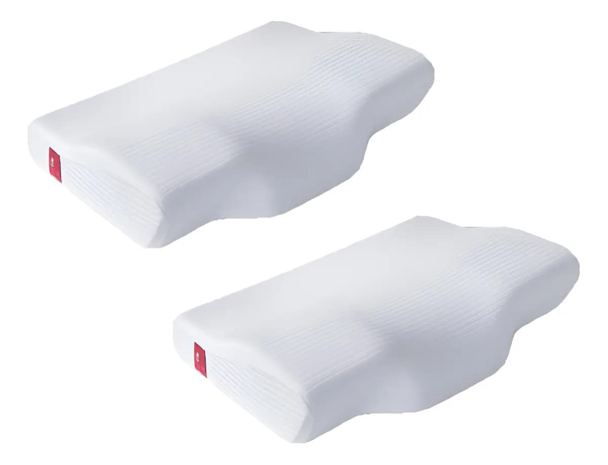 Kit 2 Travesseiros Ortopédicos Cervical Best Pillow Espuma Viscoelástica Branco