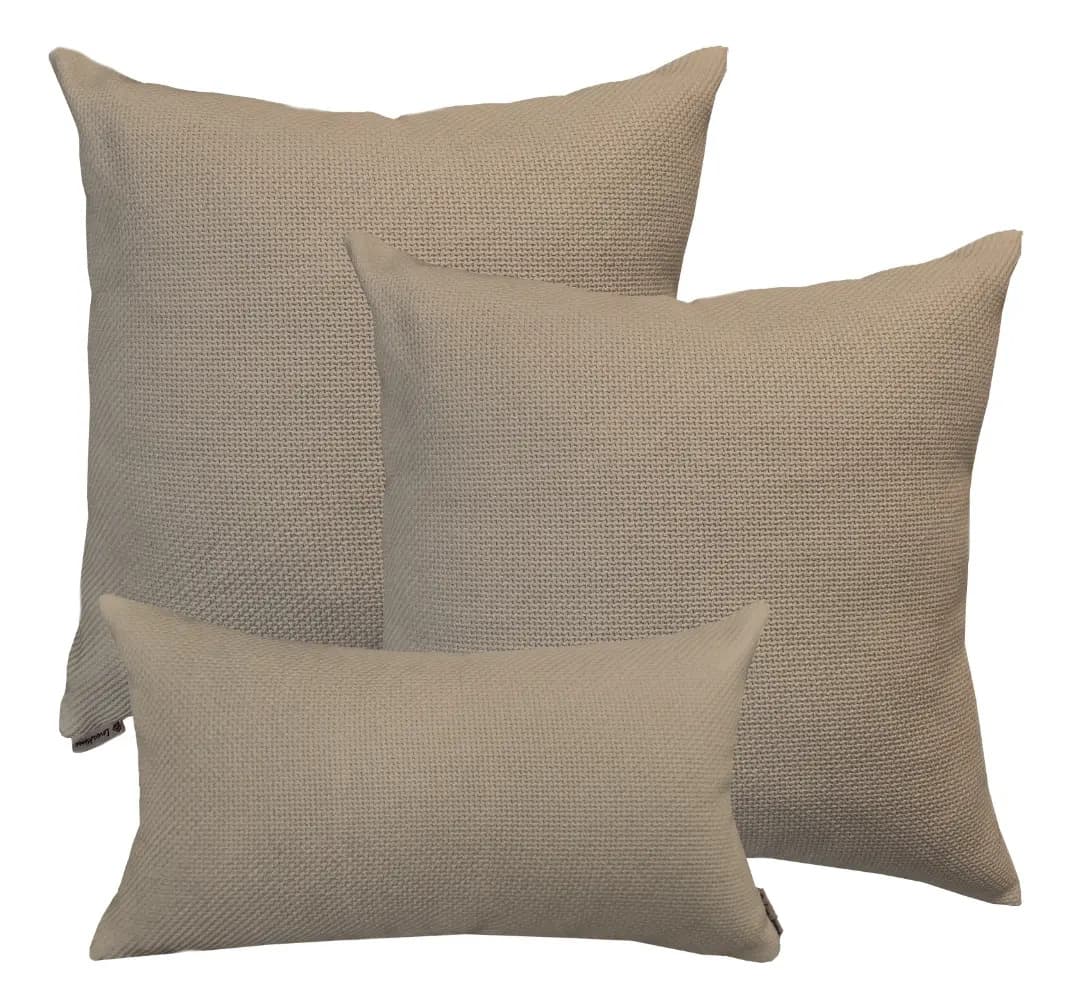 Kit 2 Capas Para Almofadas Decorativa 50x50cm E 2 Capa 50x30 Cor Nude Lisa