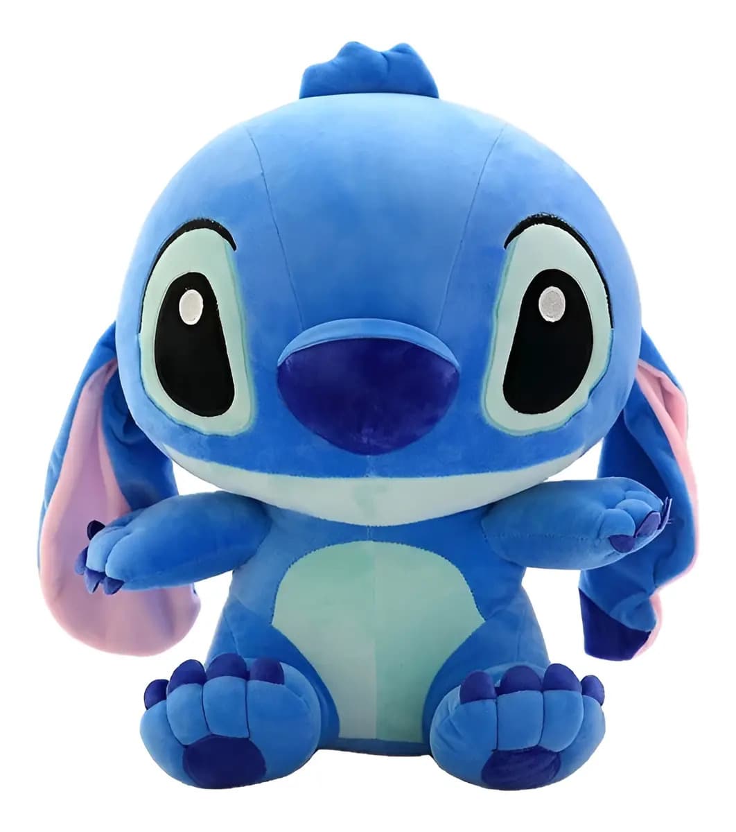 Boneco Pelúcia Stitch Angel Da Lilo Grande 30cm Disney Lindo Cor Azul