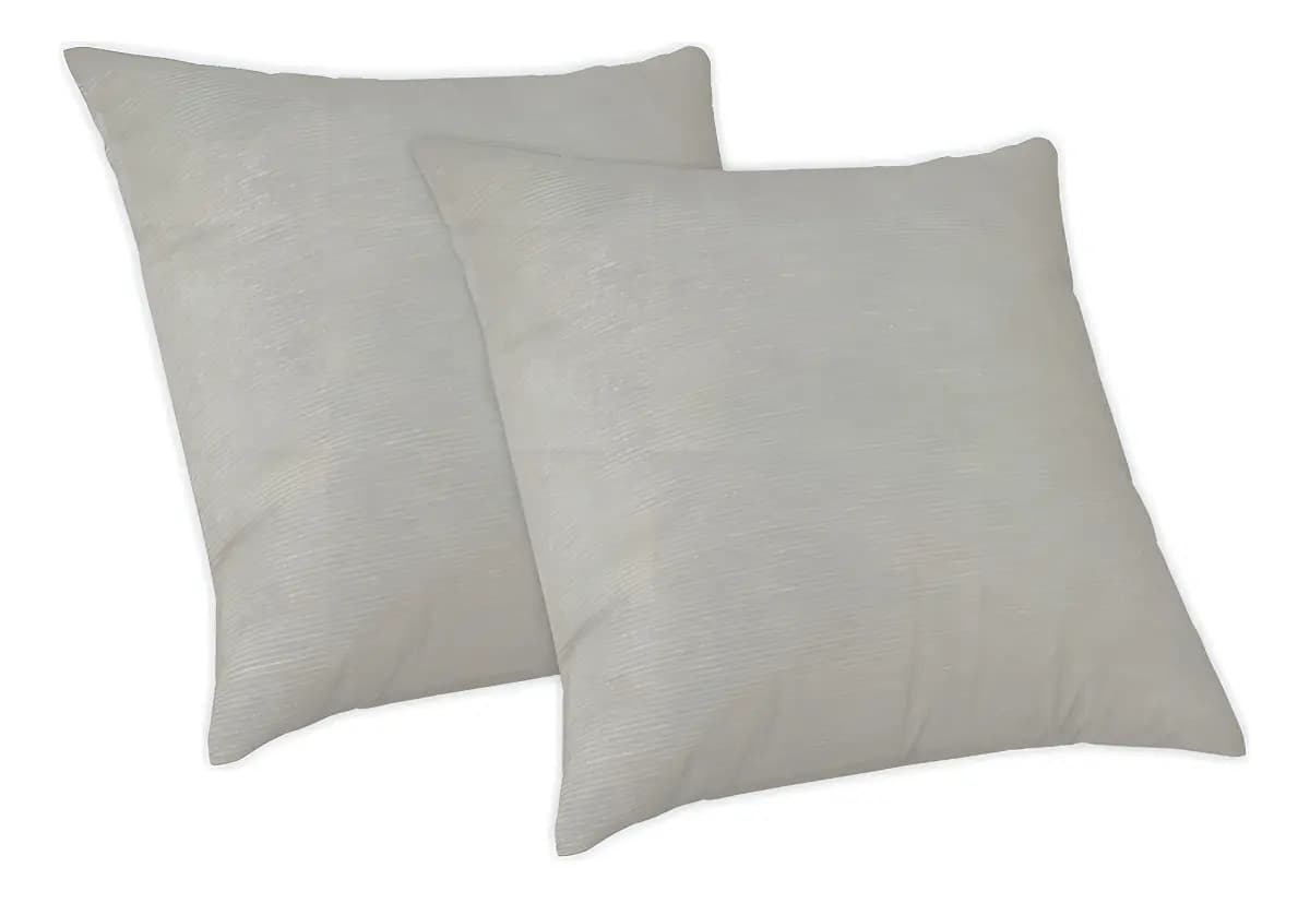 Kit 2 Capas De Almofadas Decorativa Suede 50x50cm Glamour Cor Bege Lisa