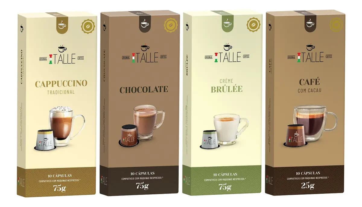 Capsulas Cafe Bebidas Lacteas Capsula Capuccinno Chocolate Capsula Compativel Nespresso Café Italle 40 Capsulas